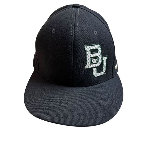 Nike Baylor Bears Fitted Cap Black L/XL Unisex Embroidered Logos - Picture 1 of 6